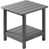 image:imageVEVOR Outdoor Side Table 1772W x 1496D x 1732H Inch Double Layer HDPE Outside End Table for Easy Maintenance Withstand Harsh Weather Fit for Patio Pool Beach Porch Indoor Backyard GreyGrey