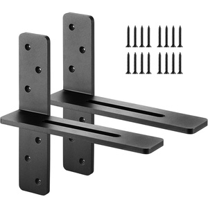 image:imageVEVOR T Shelf Brackets 200 lbs Capacity 2 Pcs 16 inch Solid Steel Heavy Duty with Screws for Floating Shelves Countertop Support Hardware12x289x12 in