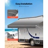 image:imageVEVOR RV Awning Fabric Replacement 192 Fabric Length for 20 Awning Heavy Duty 3Ply 16oz PVC Camper Awning Fabric Waterproof amp UV Protection Outdoor Canopy for RV Trailer Motorhome Blue FadeGray Fade