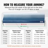 image:imageVEVOR RV Awning Fabric Replacement 192 Fabric Length for 20 Awning Heavy Duty 3Ply 16oz PVC Camper Awning Fabric Waterproof amp UV Protection Outdoor Canopy for RV Trailer Motorhome Blue FadeBlue Fade