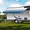 image:imageVEVOR RV Awning Fabric Replacement 192 Fabric Length for 20 Awning Heavy Duty 3Ply 16oz PVC Camper Awning Fabric Waterproof amp UV Protection Outdoor Canopy for RV Trailer Motorhome Blue FadeBlue Fade