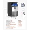 image:imageVEVOR Commercial Ice Maker Machine with 2 Water Inlets 100lbs24H Ice Maker with 33lbs Storage Bin 45 Ice Cubes in 15 Mins LED Digital Display Freestanding amp SelfCleaning for Bar Office Restaurant