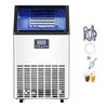 image:imageVEVOR Commercial Ice Maker Machine with 2 Water Inlets 100lbs24H Ice Maker with 33lbs Storage Bin 45 Ice Cubes in 15 Mins LED Digital Display Freestanding amp SelfCleaning for Bar Office Restaurant