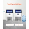 image:imageVEVOR Commercial Ice Maker Machine with 2 Water Inlets 100lbs24H Ice Maker with 33lbs Storage Bin 45 Ice Cubes in 15 Mins LED Digital Display Freestanding amp SelfCleaning for Bar Office Restaurant