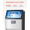 image:imageVEVOR Commercial Ice Maker Machine with 2 Water Inlets 100lbs24H Ice Maker with 33lbs Storage Bin 45 Ice Cubes in 15 Mins LED Digital Display Freestanding amp SelfCleaning for Bar Office Restaurant