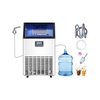 image:imageVEVOR Commercial Ice Maker Machine with 2 Water Inlets 100lbs24H Ice Maker with 33lbs Storage Bin 45 Ice Cubes in 15 Mins LED Digital Display Freestanding amp SelfCleaning for Bar Office Restaurant
