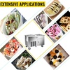 image:imageVEVOR Commercial Rolled Ice Cream Machine 1350W StirFried Yogurt Cream Maker Ice Cream Roll Machine w 197Inch Square Pan 2 Defrost Methods Button amp Pedal Perfect for Bars Cafes Dessert ShopsSquare Pan