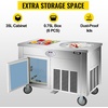 image:imageVEVOR Commercial Rolled Ice Cream Machine 1350W StirFried Yogurt Cream Maker Ice Cream Roll Machine w 197Inch Square Pan 2 Defrost Methods Button amp Pedal Perfect for Bars Cafes Dessert ShopsSquare Pan