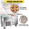 image:imageVEVOR Commercial Rolled Ice Cream Machine 1350W StirFried Yogurt Cream Maker Ice Cream Roll Machine w 197Inch Square Pan 2 Defrost Methods Button amp Pedal Perfect for Bars Cafes Dessert ShopsSquare Pan