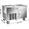 image:imageVEVOR Commercial Rolled Ice Cream Machine 1350W StirFried Yogurt Cream Maker Ice Cream Roll Machine w 197Inch Square Pan 2 Defrost Methods Button amp Pedal Perfect for Bars Cafes Dessert ShopsSquare Pan