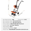image:imageVEVOR Tiller Cultivator 212CC 4Stroke Garden Cultivator Tiller with 4 Steel Adjustable Rear Tines for Lawn Garden and Field Soil Cultivation  with 4 Steel Adjustable Rear Tines for Lawn Garden Field Soil Cultivation 6614x1968x3937 inch Max Depth 393 inch31CC 4Stroke