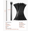 image:imageVEVOR 1000 Pack Cable Zip Ties 8inch Heavy Duty Cable Wire Ties with 45LBS High Tensile Strength MultiPurpose SelfLocking Nylon Tie Wraps Heat amp Cold Resistant for Indoor and Outdoor Use12 inch