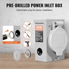 image:imageVEVOR 30 Amp Generator Cord and Power Inlet Box 50 FT 125250V NEMA L1430P to L1430R Heavy Duty Extension Power Cord SJTW 10 Gauge 7500W PreDrilled Inlet Box for Generator to House ETL Listed40 FT