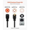 image:imageVEVOR 30 Amp Generator Cord and Power Inlet Box 50 FT 125250V NEMA L1430P to L1430R Heavy Duty Extension Power Cord SJTW 10 Gauge 7500W PreDrilled Inlet Box for Generator to House ETL Listed75 FT