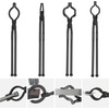 image:imageVEVOR Blacksmith Tongs 4 PCS VBit Bolt Wolf Jaw Z VBit amp Gripping  A3 Carbon Steel 18 for Blacksmiths amp BladesmithsBlack