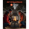 image:imageVEVOR Chiminea 22 Inch Outdoor Wood Burning Firepit Iron Spherical Fireplace for BBQ amp Warming Wooden Fire Pit with Grill Mesh Chimney Coat amp Rustproof Chiminea Lid for Patio Garden Backyard