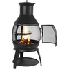 image:imageVEVOR Chiminea 22 Inch Outdoor Wood Burning Firepit Iron Spherical Fireplace for BBQ amp Warming Wooden Fire Pit with Grill Mesh Chimney Coat amp Rustproof Chiminea Lid for Patio Garden Backyard