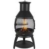 image:imageVEVOR Chiminea 22 Inch Outdoor Wood Burning Firepit Iron Spherical Fireplace for BBQ amp Warming Wooden Fire Pit with Grill Mesh Chimney Coat amp Rustproof Chiminea Lid for Patio Garden Backyard
