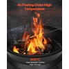 image:imageVEVOR Chiminea 22 Inch Outdoor Wood Burning Firepit Iron Spherical Fireplace for BBQ amp Warming Wooden Fire Pit with Grill Mesh Chimney Coat amp Rustproof Chiminea Lid for Patio Garden Backyard