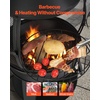 image:imageVEVOR Chiminea 22 Inch Outdoor Wood Burning Firepit Iron Spherical Fireplace for BBQ amp Warming Wooden Fire Pit with Grill Mesh Chimney Coat amp Rustproof Chiminea Lid for Patio Garden Backyard