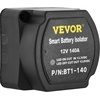 image:imageVEVOR Dual Battery Isolator Kit 12V 140 Amp 20 ft 6AWG Manual and Automatic VSR Voltage Sensitive Relay with Voltmeter LCD Screen Smart Battery Isolator Compatible with Lithium Batteries for UTV2M US