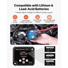 image:imageVEVOR Dual Battery Isolator Kit 12V 140 Amp 20 ft 6AWG Manual and Automatic VSR Voltage Sensitive Relay with Voltmeter LCD Screen Smart Battery Isolator Compatible with Lithium Batteries for UTV140 AMP Kit for Lithium