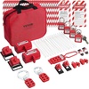 image:imageVEVOR Electrical Lockout Tagout Kit 59 PCS Safety Lockout Tagout Station with Padlocks Hasps Tags Ties Plug Lockout Circuit Breaker Lockouts Valve Lockouts Cable Lockout Lockout Bag Box47pcs Set