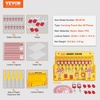 image:imageVEVOR Electrical Lockout Tagout Kit 59 PCS Safety Lockout Tagout Station with Padlocks Hasps Tags Ties Plug Lockout Circuit Breaker Lockouts Valve Lockouts Cable Lockout Lockout Bag Box60pcs Set