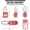 image:imageVEVOR Electrical Lockout Tagout Kit 59 PCS Safety Lockout Tagout Station with Padlocks Hasps Tags Ties Plug Lockout Circuit Breaker Lockouts Valve Lockouts Cable Lockout Lockout Bag Box47pcs Set