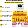 image:imageVEVOR Electrical Lockout Tagout Kit 59 PCS Safety Lockout Tagout Station with Padlocks Hasps Tags Ties Plug Lockout Circuit Breaker Lockouts Valve Lockouts Cable Lockout Lockout Bag Box58pcs Set