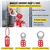 image:imageVEVOR Electrical Lockout Tagout Kit 59 PCS Safety Lockout Tagout Station with Padlocks Hasps Tags Ties Plug Lockout Circuit Breaker Lockouts Valve Lockouts Cable Lockout Lockout Bag Box42pcs Set