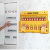 image:imageVEVOR Electrical Lockout Tagout Kit 59 PCS Safety Lockout Tagout Station with Padlocks Hasps Tags Ties Plug Lockout Circuit Breaker Lockouts Valve Lockouts Cable Lockout Lockout Bag Box60pcs Set