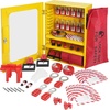 image:imageVEVOR Electrical Lockout Tagout Kit 59 PCS Safety Lockout Tagout Station with Padlocks Hasps Tags Ties Plug Lockout Circuit Breaker Lockouts Valve Lockouts Cable Lockout Lockout Bag Box59pcs Set