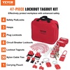 image:imageVEVOR Electrical Lockout Tagout Kit 59 PCS Safety Lockout Tagout Station with Padlocks Hasps Tags Ties Plug Lockout Circuit Breaker Lockouts Valve Lockouts Cable Lockout Lockout Bag Box47pcs Set