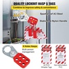 image:imageVEVOR Electrical Lockout Tagout Kit 59 PCS Safety Lockout Tagout Station with Padlocks Hasps Tags Ties Plug Lockout Circuit Breaker Lockouts Valve Lockouts Cable Lockout Lockout Bag Box58pcs Set