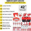 image:imageVEVOR Electrical Lockout Tagout Kit 59 PCS Safety Lockout Tagout Station with Padlocks Hasps Tags Ties Plug Lockout Circuit Breaker Lockouts Valve Lockouts Cable Lockout Lockout Bag Box42pcs Set