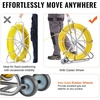 image:imageVEVOR Fiberglass Fish Tape 656 FT x 14 inch Fish Tape Duct Rodder Puller with Durable Steel Stand NonConductive Fishtape Wire Cable Running Rod for Walls Floor and Electrical Conduit516inch 656FT