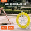 image:imageVEVOR Fiberglass Fish Tape 656 FT x 14 inch Fish Tape Duct Rodder Puller with Durable Steel Stand NonConductive Fishtape Wire Cable Running Rod for Walls Floor and Electrical Conduit516Inch x 492FT