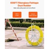 image:imageVEVOR Fiberglass Fish Tape 656 FT x 14 inch Fish Tape Duct Rodder Puller with Durable Steel Stand NonConductive Fishtape Wire Cable Running Rod for Walls Floor and Electrical Conduit14Inch x 656FT