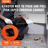 image:imageVEVOR Fish Tape NonConductive EasytoUse Cable Puller Tool with Optimized Housing and Handle for Flexible Wire Fishing in Walls and Electrical Conduit 316inch PET Fish Tape100 ft  316inch