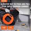 image:imageVEVOR Fish Tape NonConductive EasytoUse Cable Puller Tool with Optimized Housing and Handle for Flexible Wire Fishing in Walls and Electrical Conduit 316inch PET Fish Tape240foot  18inch