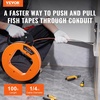 image:imageVEVOR Fish Tape NonConductive EasytoUse Cable Puller Tool with Optimized Housing and Handle for Flexible Wire Fishing in Walls and Electrical Conduit 316inch PET Fish Tape100foot  14inch