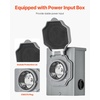 image:imageVEVOR Manual Transfer 30Amp 10Circuit Prewired Generator Transfer Kit with NEMA L1430P Power Inlet Box DoubleThrow NEMA 3R Mechanical Watt Meter for 7500W Generators50 Amp  10 Circuit