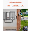 image:imageVEVOR Manual Transfer 30Amp 10Circuit Prewired Generator Transfer Kit with NEMA L1430P Power Inlet Box DoubleThrow NEMA 3R Mechanical Watt Meter for 7500W Generators30 Amp  10 Circuit