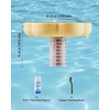 image:imageVEVOR Solar Pool Ionizer Round Copper Pool Ionizer Up to 45000 Gal Floating Automatic Water Cleaner and Purifier Chlorine Free Water with Copper Anode Brush and Filter for Pools amp SpasYellow