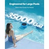 image:imageVEVOR Solar Pool Ionizer Round Copper Pool Ionizer Up to 45000 Gal Floating Automatic Water Cleaner and Purifier Chlorine Free Water with Copper Anode Brush and Filter for Pools amp SpasBlue