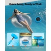 image:imageVEVOR Solar Pool Ionizer Round Copper Pool Ionizer Up to 45000 Gal Floating Automatic Water Cleaner and Purifier Chlorine Free Water with Copper Anode Brush and Filter for Pools amp SpasBlue