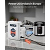 image:imageVEVOR Step Down Voltage Converter 2000VA Heavy Duty Voltage Power Converter 220V to 110V Power Transformer with 2 US Outlets USB Output LCD Display Temperature Protection for 110V AppliancesBlack