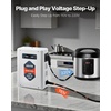 image:imageVEVOR Step Down Voltage Converter 2000VA Heavy Duty Voltage Power Converter 220V to 110V Power Transformer with 2 US Outlets USB Output LCD Display Temperature Protection for 110V AppliancesOrange