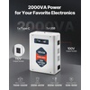 image:imageVEVOR Step Down Voltage Converter 2000VA Heavy Duty Voltage Power Converter 220V to 110V Power Transformer with 2 US Outlets USB Output LCD Display Temperature Protection for 110V AppliancesBlack